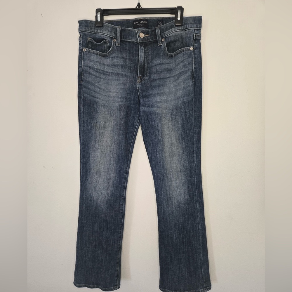 Lucky Brand Sweet Boot Jeans Size 14/32 Blue Stretch Mid Rise Bootcut Denim